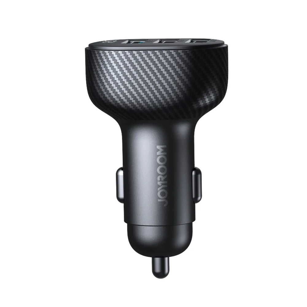 Ładowarka samochodowa 3.4A z wyświetlaczem 3x USB-A czarna 2