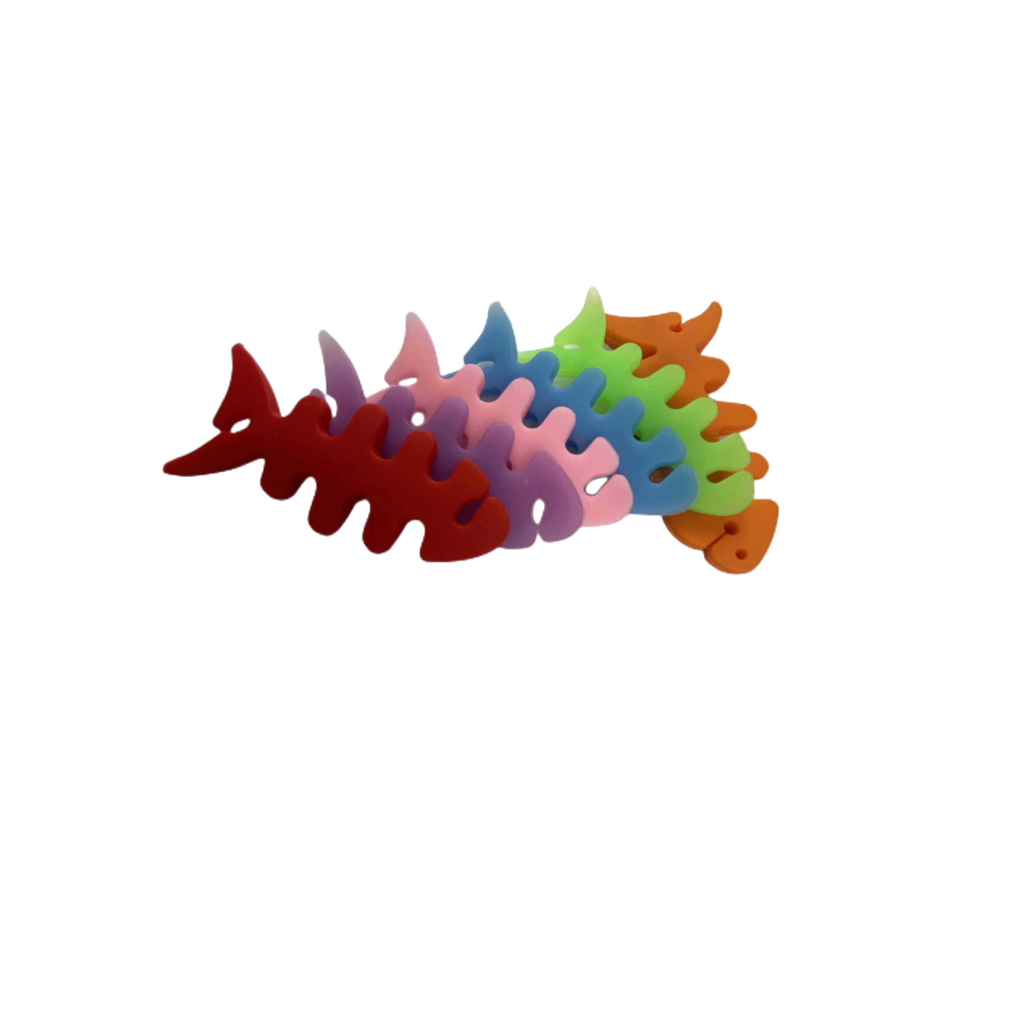Weißer Kabelhalter für Kopfhörer in Fischform 7