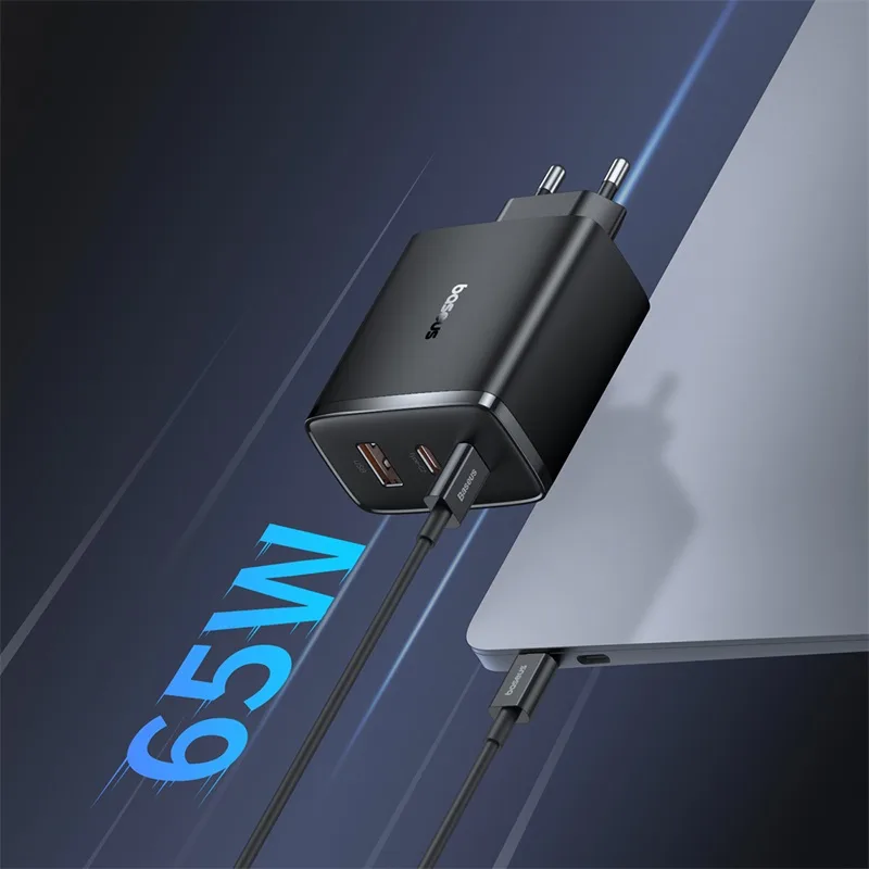 GaN Cube Pro 65 W 2x USB-C USB-A fali töltő, fekete 11
