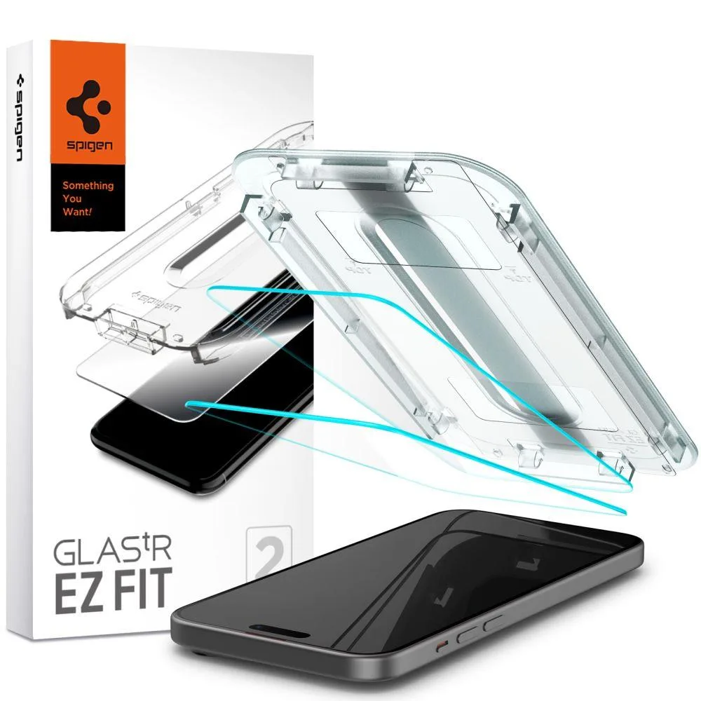Glas.TR EZ Fit edzett üveg iPhone 15-hez – 2 db-os csomag