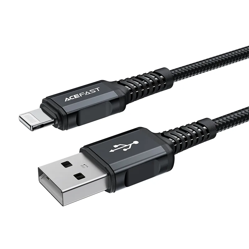 MFI-certified iPhone USB to Lightning cable, 2.4A, 1.8m, black 2