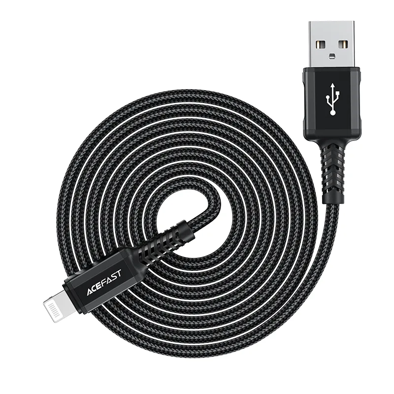 MFI-certified iPhone USB to Lightning cable, 2.4A, 1.8m, black 9