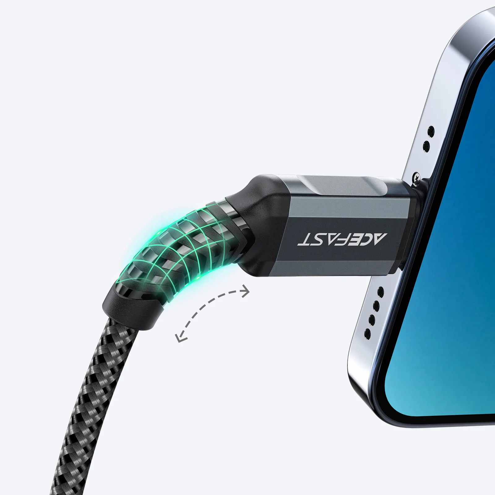 MFI-tanúsítvánnyal rendelkező iPhone USB–Lightning kábel, 2,4 A, 1,2 m, fekete 10