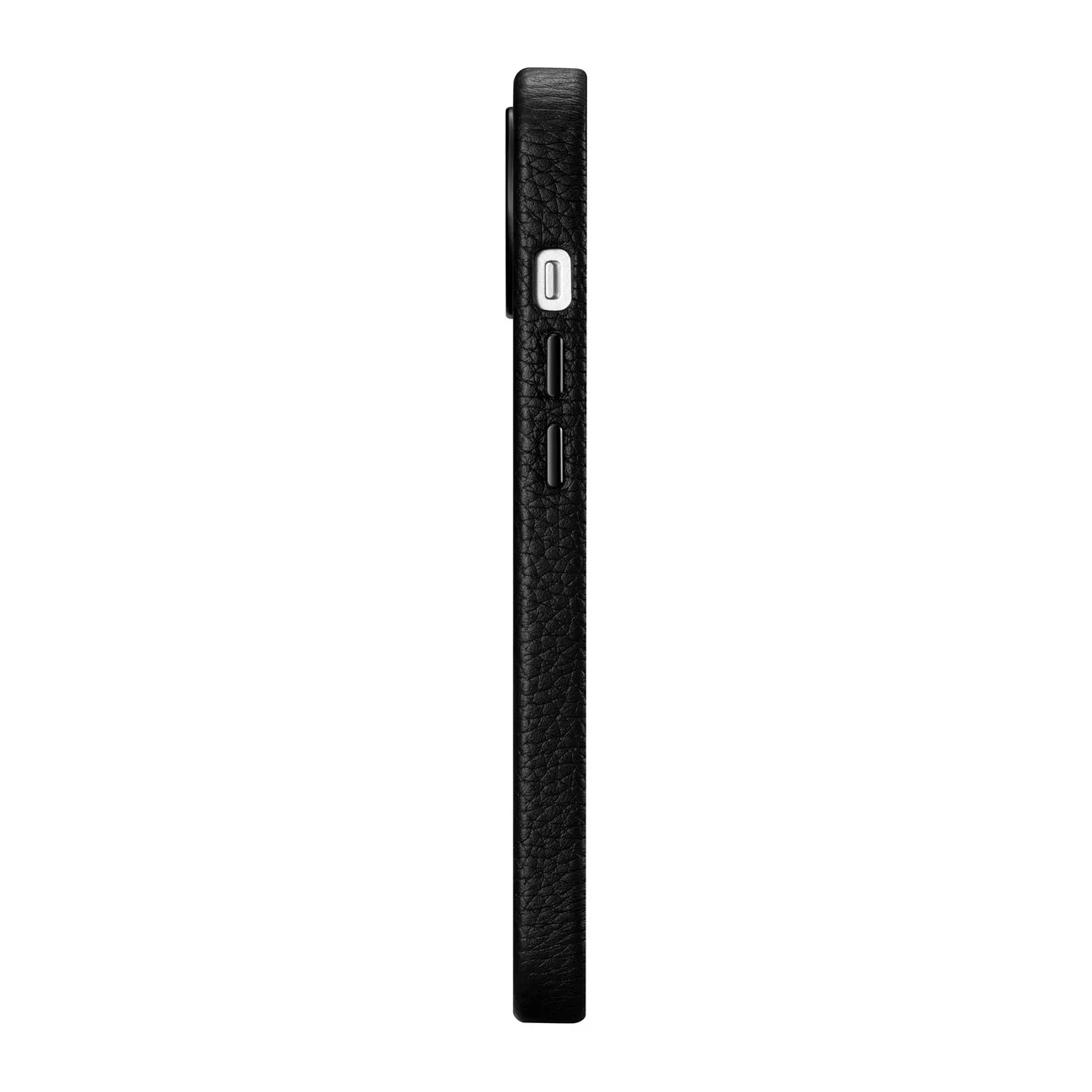 Magnetic iPhone 14 Plus leather case with MagSafe Litchi Premium Leather Case, black 6