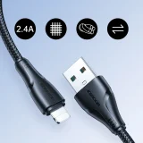 Surpass Series 1,2 m langes schwarzes USB-zu-Lightning-Kabel für iPhone, 2,4 A 9