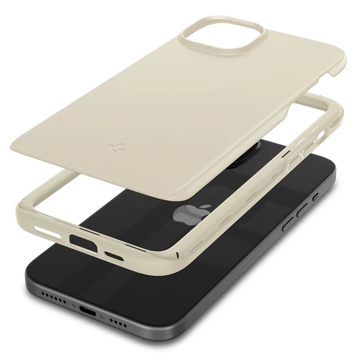Tanka zaštitna futrola Thin Fit za iPhone 15 Plus, bež 11