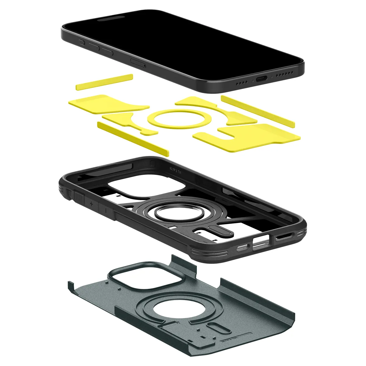 Etui Tough Armor MagSafe z podstawką na iPhone 15 Pro zielone 11