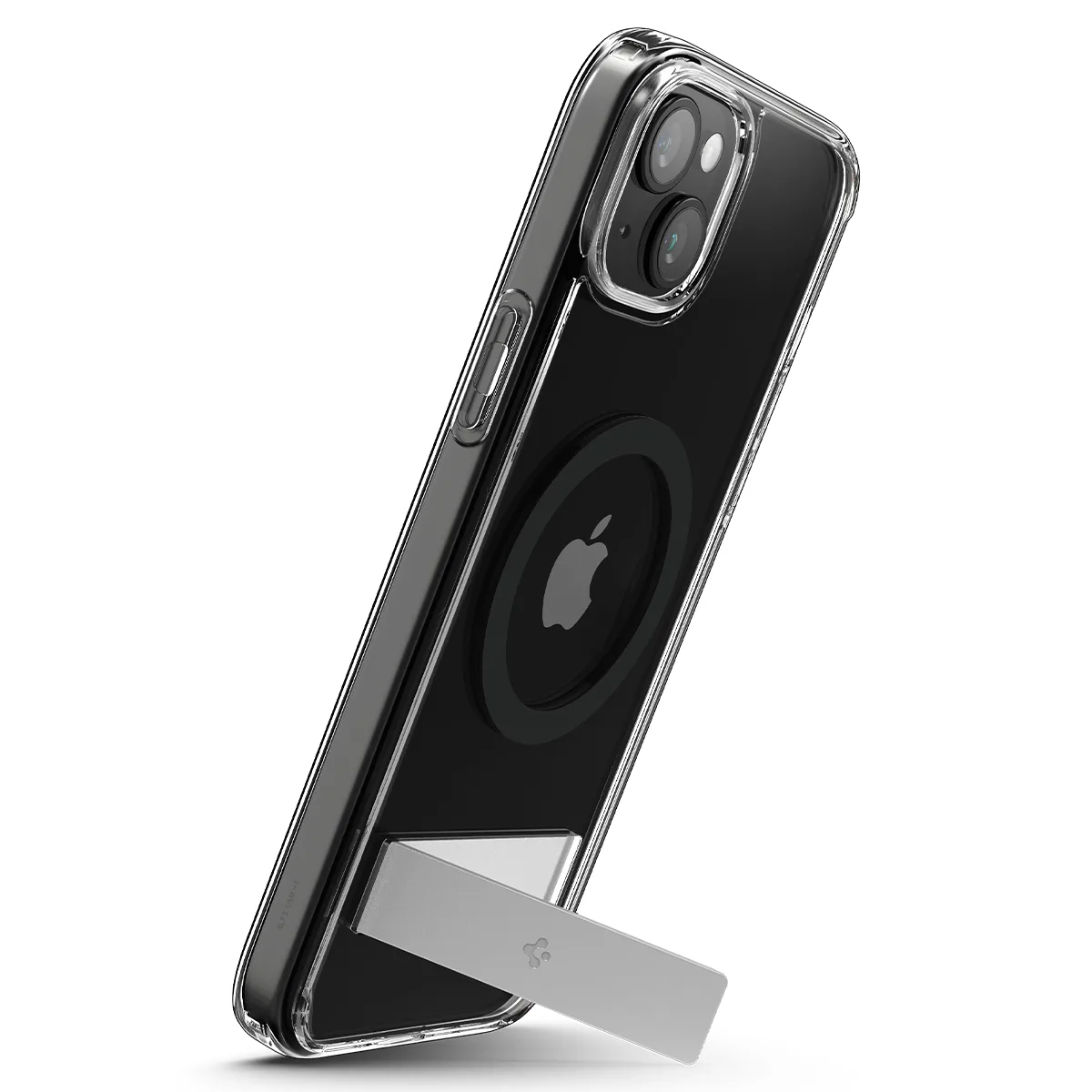 Ultra Hybrid S MagSafe Case mit Ständer für iPhone 15, Schwarz 10