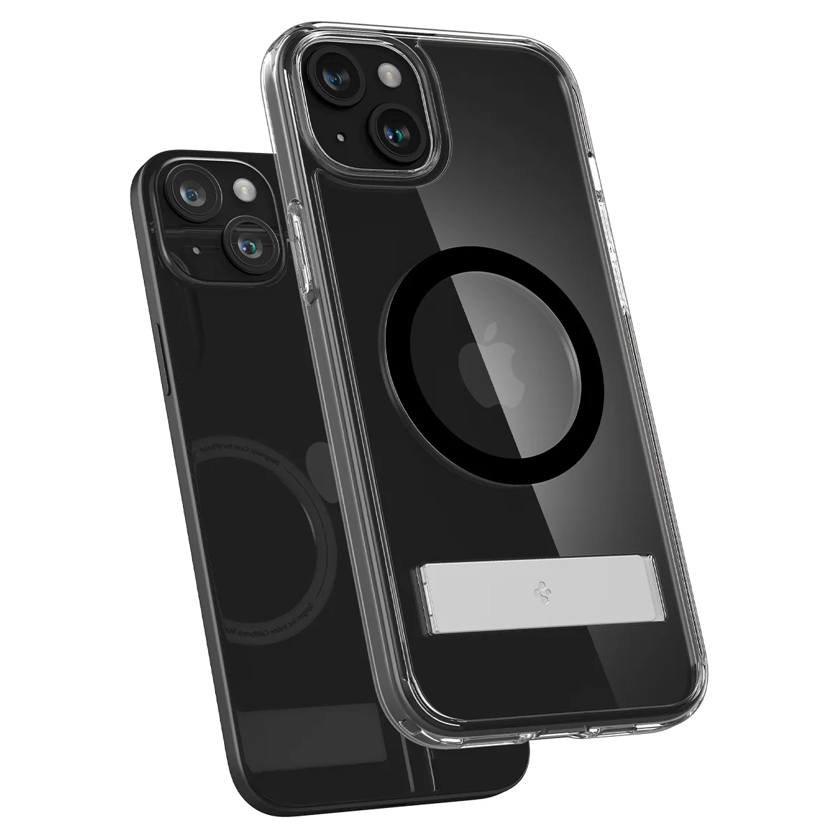 Ultra Hybrid S MagSafe Case mit Ständer für iPhone 15, Schwarz 8