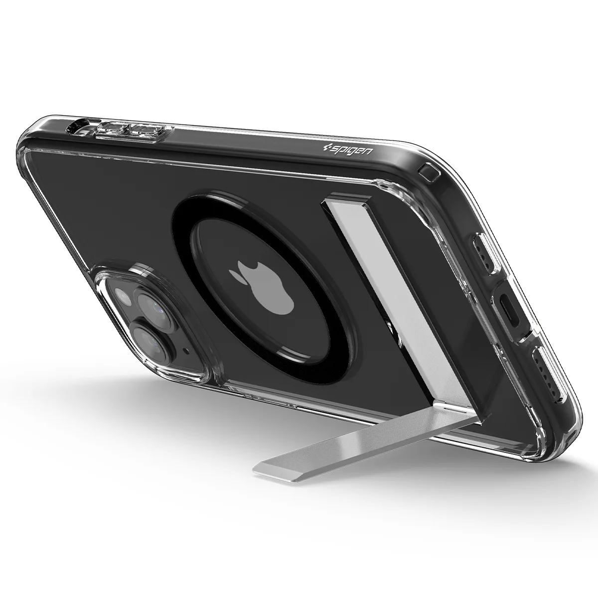 Ultra Hybrid S MagSafe Case mit Ständer für iPhone 15, Schwarz 9