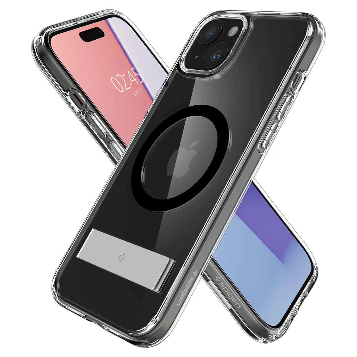 Husă Ultra Hybrid S MagSafe cu suport pentru iPhone 15 Plus, negru 2