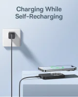 Mini power bank 5000mAh 20W + cablu USB-C 20V / 3A, negru 10