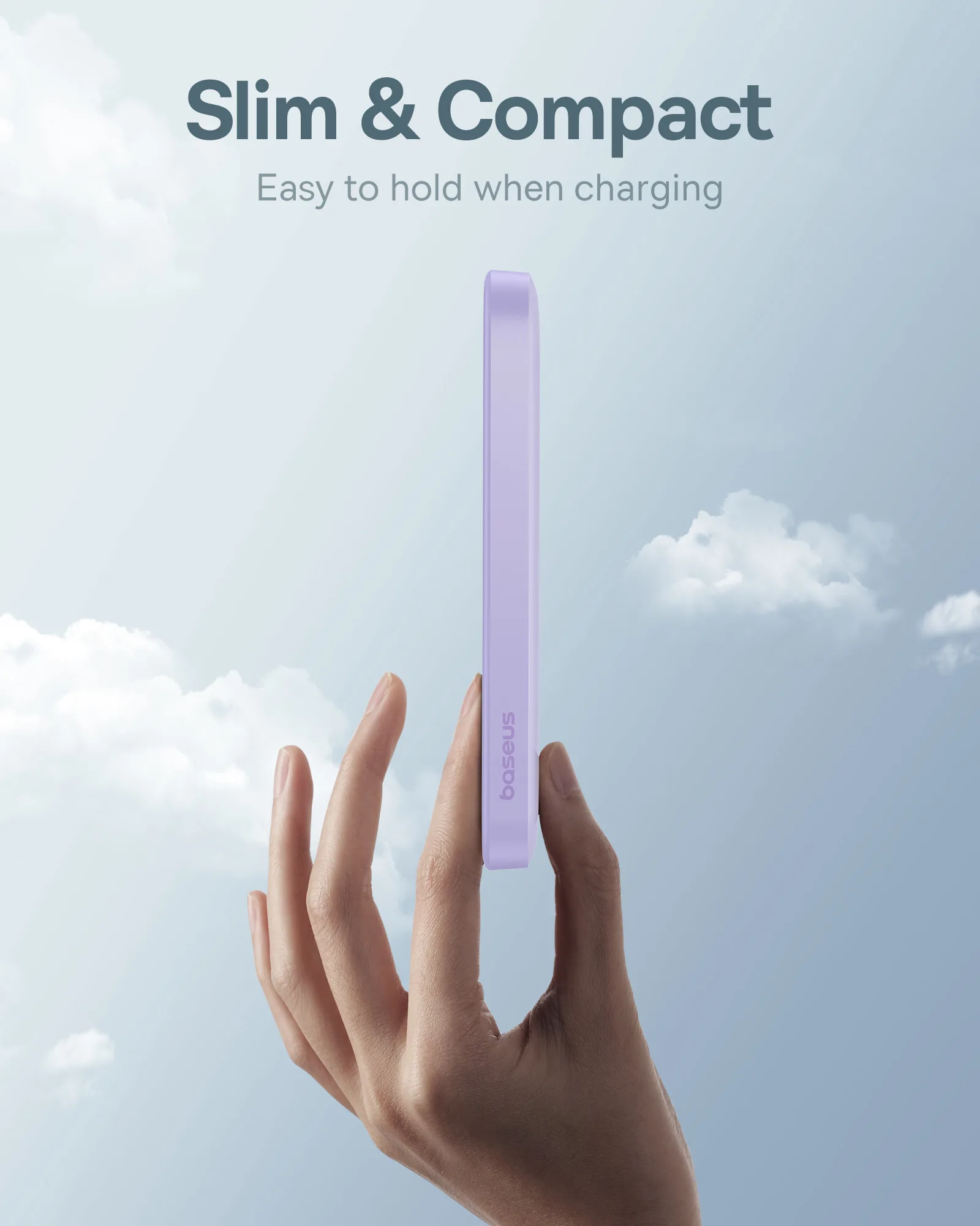 Mini power bank de 5000 mAh, 20 W + cablu USB-C violet de 20 V / 3 A 7