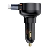 Autonabíjačka Enjoyment Pro s vysúvacím káblom USB-C, 60 W, čierna 2