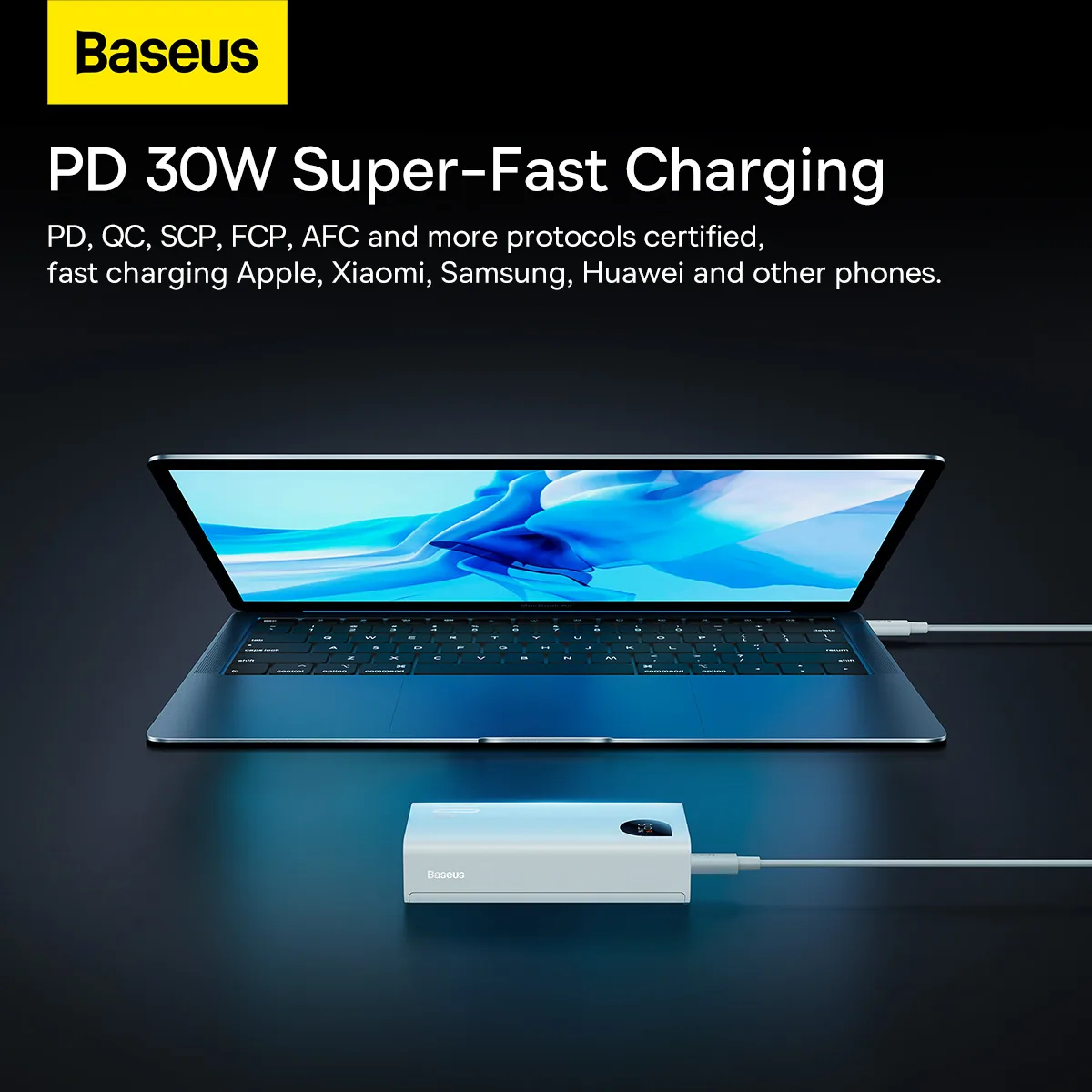 Adaman2 10000mAh Power Bank s digitalnim zaslonom 2x USB-A / 1x USB-C 30W bijela 11