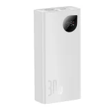 Adaman2 10000mAh power bank digitális kijelzővel, 2x USB-A / 1x USB-C 30W, fehér 9