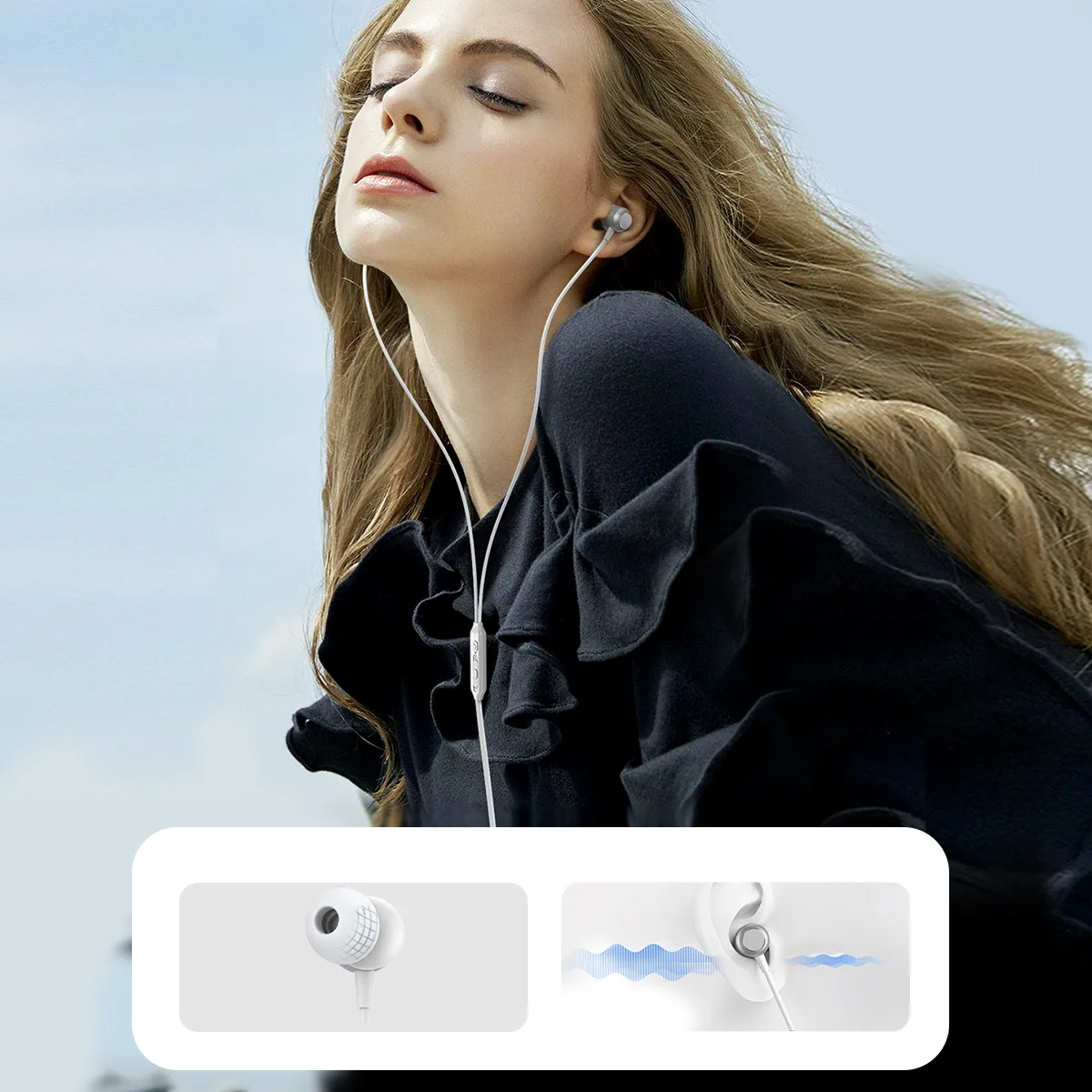 JR-EC06 USB-C In-Ear Headset, Silver 8