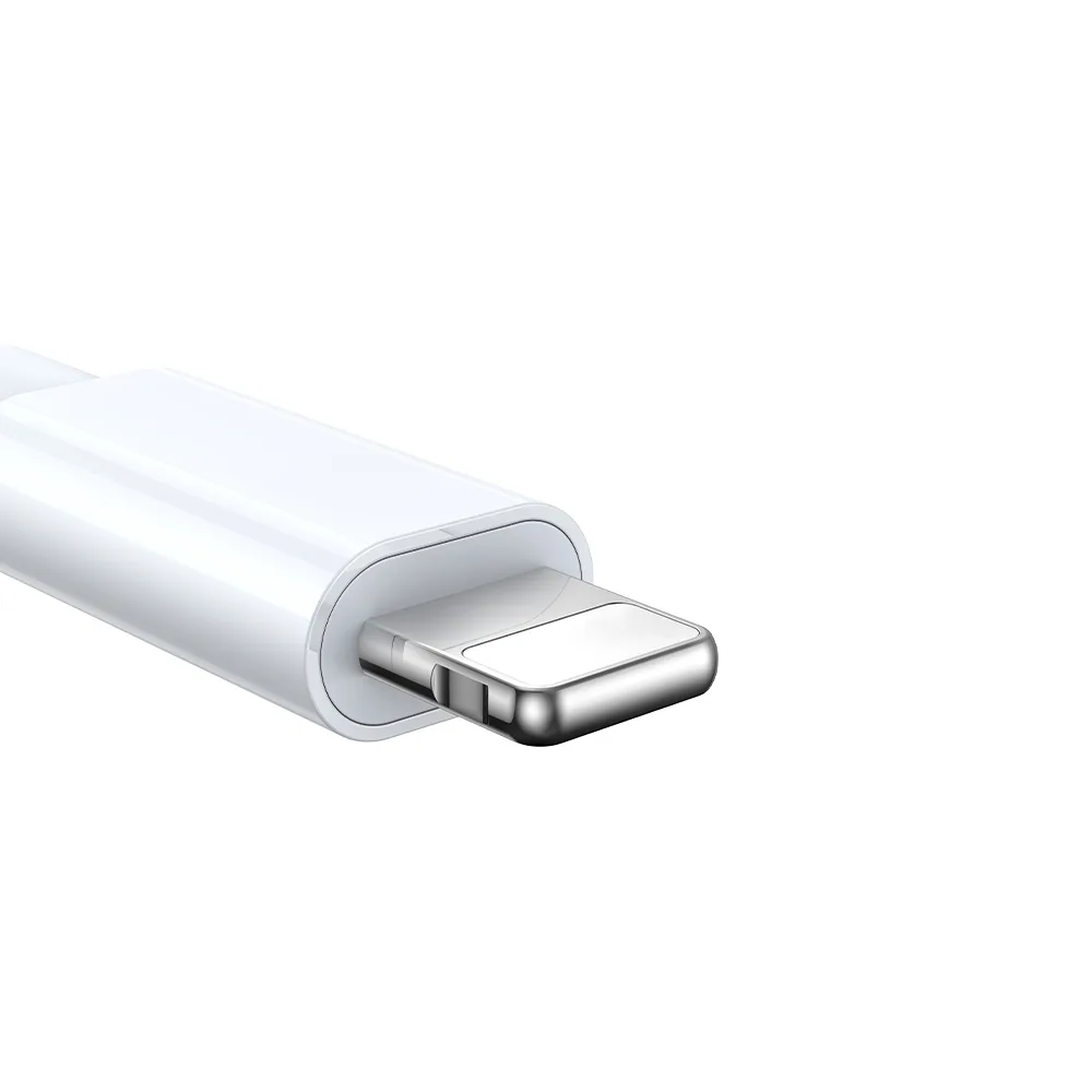 3-in-1-USB-A-Kabel mit induktivem Ladegerät + 2x iPhone Lightning 1,2 m Weiß 3