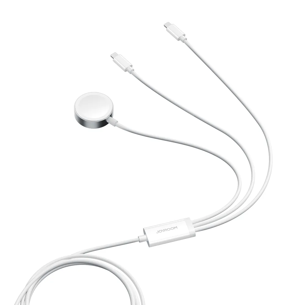 3-in-1-USB-A-Kabel mit induktivem Ladegerät + 2x iPhone Lightning 1,2 m Weiß 7