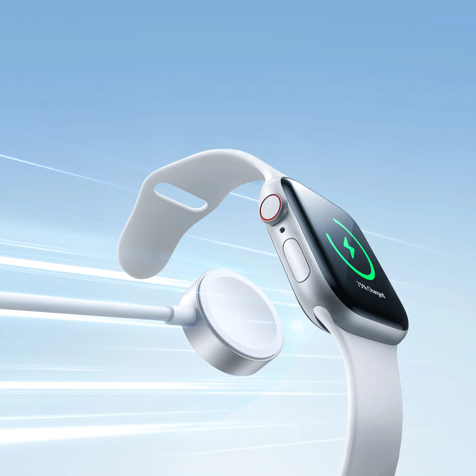3-in-1-USB-A-Kabel mit induktivem Ladegerät + 2x iPhone Lightning 1,2 m Weiß 9