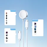 3-in-1-USB-A-Kabel mit induktivem Ladegerät + 1x iPhone Lightning + 1x USB-C, 1,2 m, weiß 10
