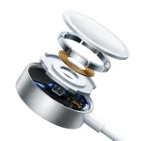 3-in-1-USB-A-Kabel mit induktivem Ladegerät + 1x iPhone Lightning + 1x USB-C, 1,2 m, weiß 2