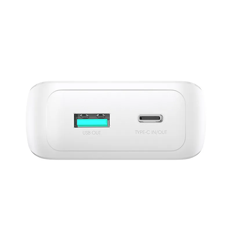 10000 mAh-s mini power bank beépített kábelekkel JR-PBC06 30 W Fehér 4