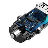 Inteligentná nabíjačka do auta s portmi USB a USB-C QC PD, čierna 6