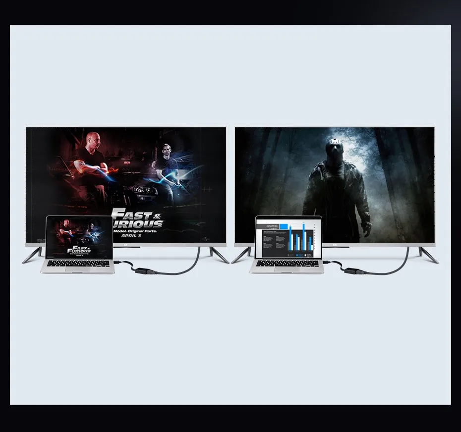 HDMI to VGA adapter with micro USB and 3.5 mm AUX audio jack, black 10