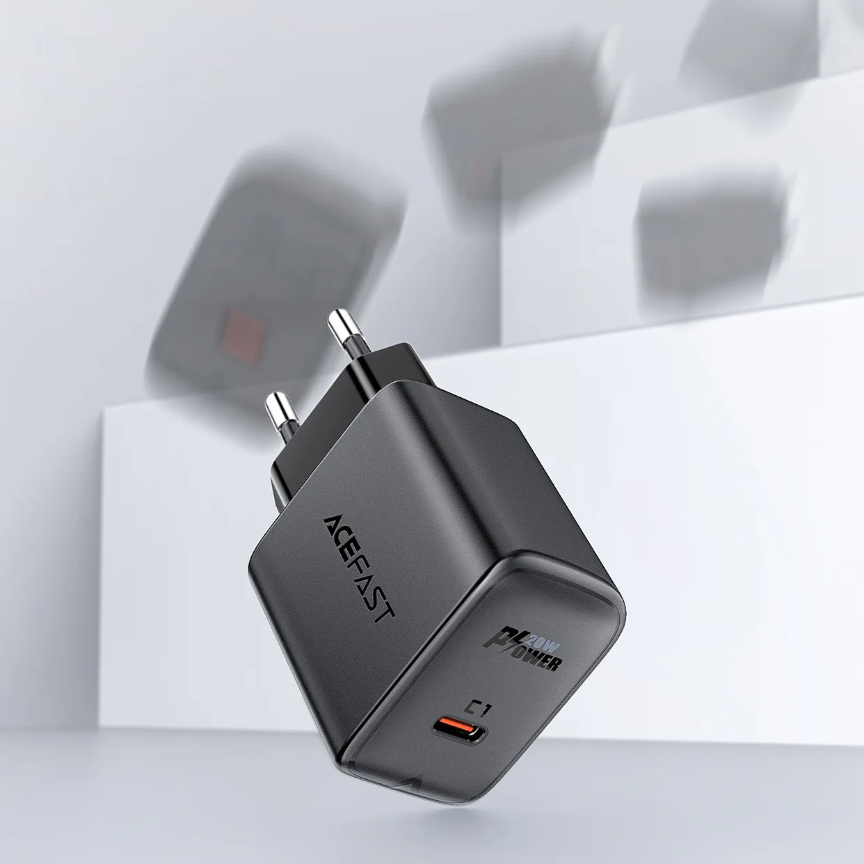 20W USB-C Power Delivery brzi zidni punjač, crni 10