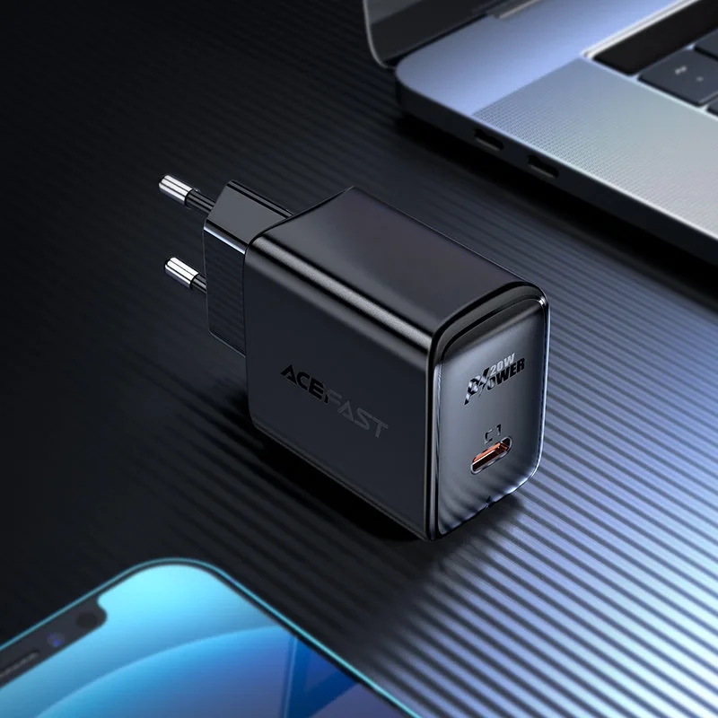 20W USB-C Power Delivery brzi zidni punjač, crni 3