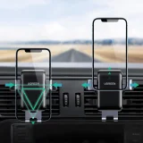 Car Gravity Phone Holder - Round Mesh, Gray 2