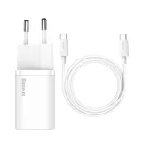 Si 25W 3A brzi AC punjač s 1 m bijelog USB-C kabela