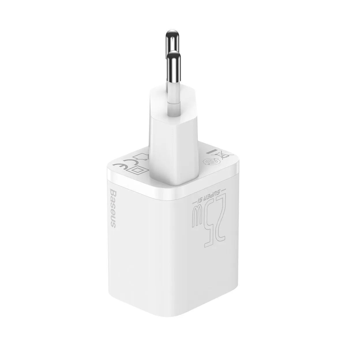 Si 25 W 3 A rýchla sieťová nabíjačka s 1 m bielym káblom USB-C 2