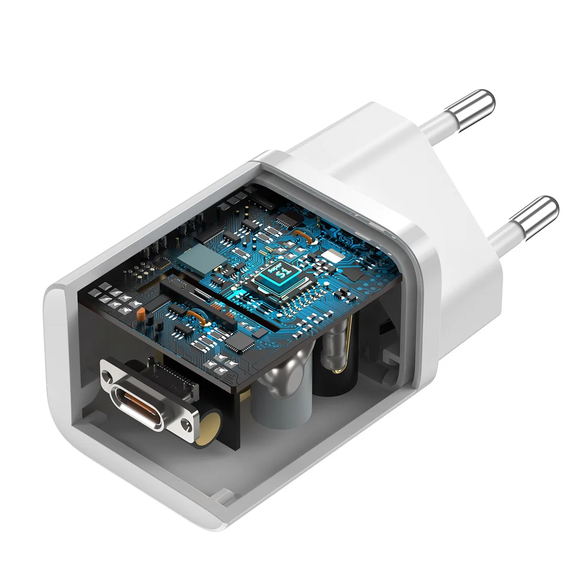 Si 25 W 3 A rýchla sieťová nabíjačka s 1 m bielym káblom USB-C 8