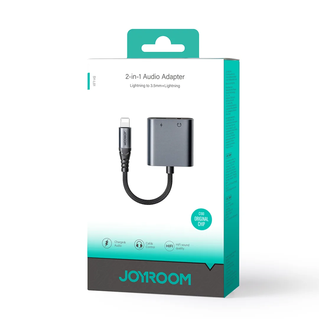 2-u-1 adapter za iPhone: punjač + Lightning na 3,5 mm mini-jack za slušalice, crni 5