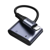 2-u-1 adapter: punjač za iPhone + Lightning priključak za slušalice / 2x Lightning, crna 3
