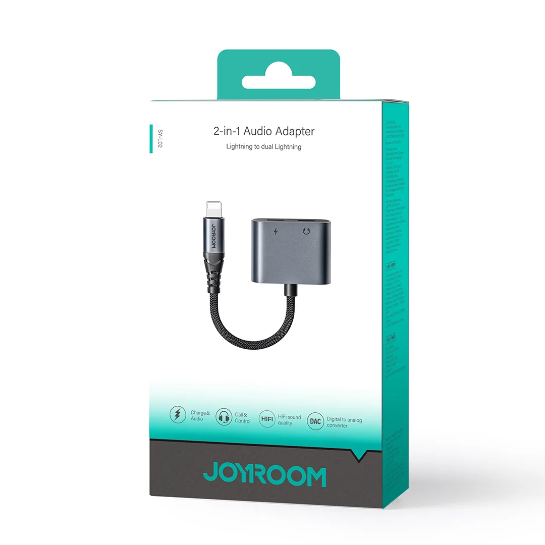 2-u-1 adapter: punjač za iPhone + Lightning priključak za slušalice / 2x Lightning, crna 5