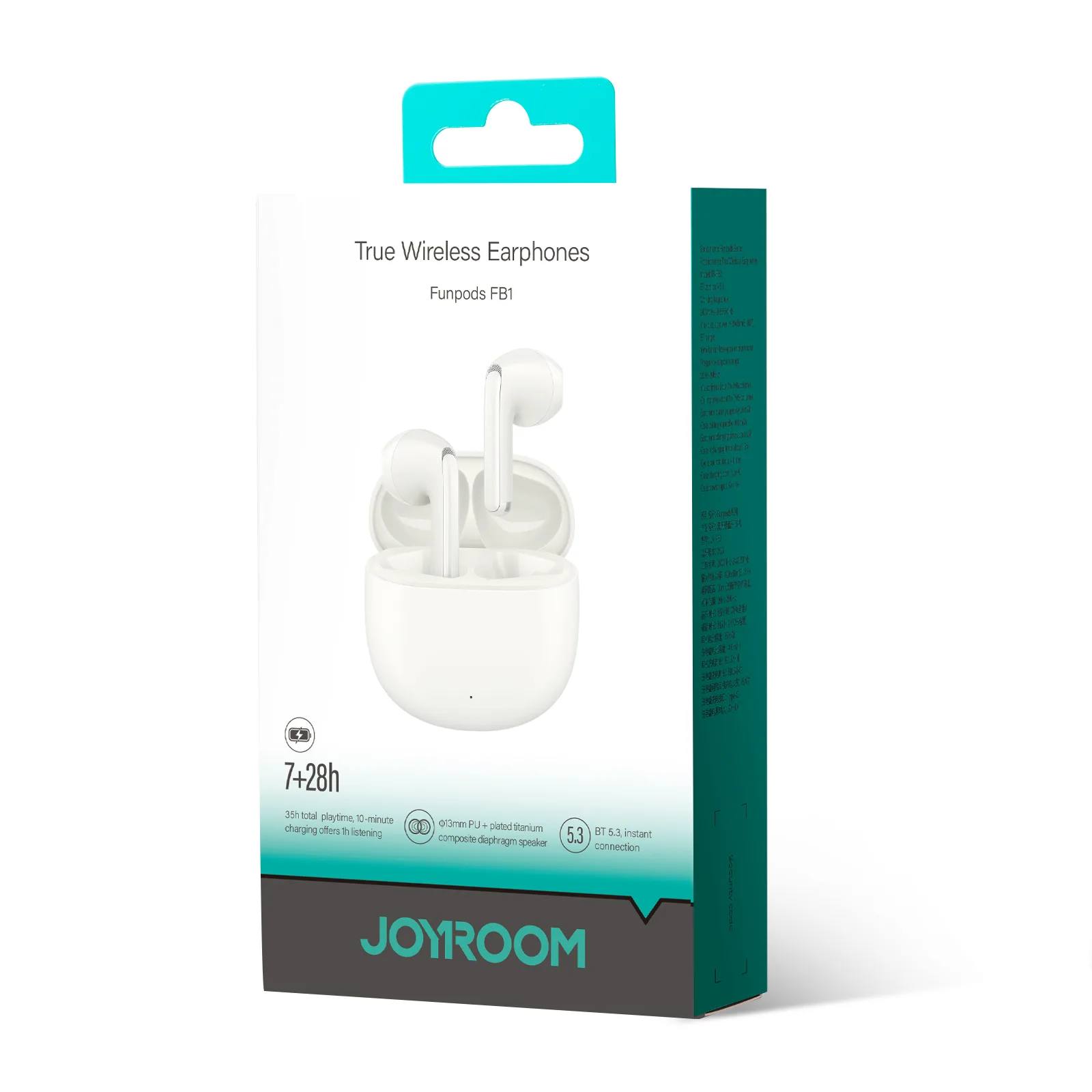 TWS Funpods Series JR-FB1 Bluetooth 5.3 Wireless Earbuds, Beige 5