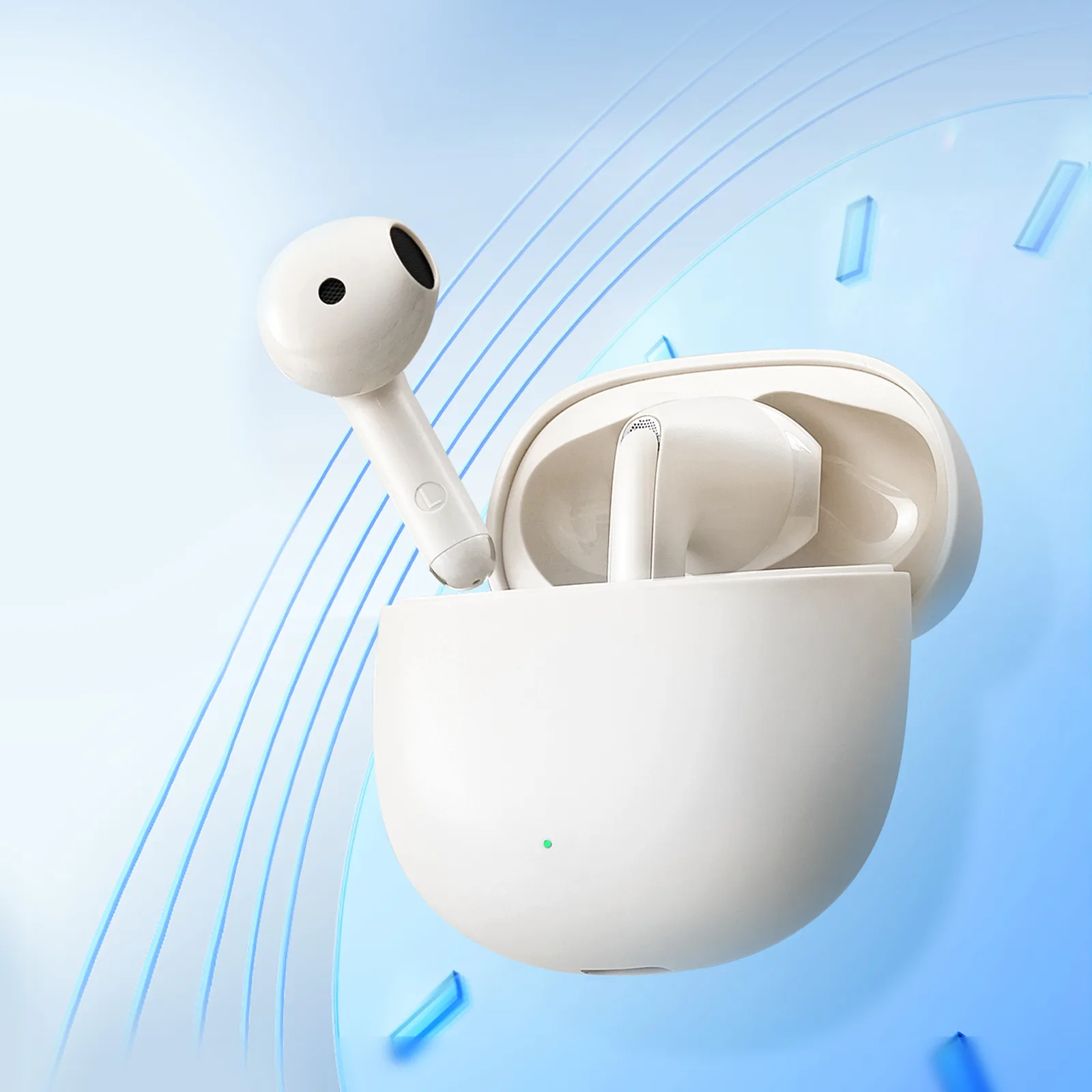 TWS Funpods Series JR-FB1 Bluetooth 5.3 Wireless Earbuds, Beige 9