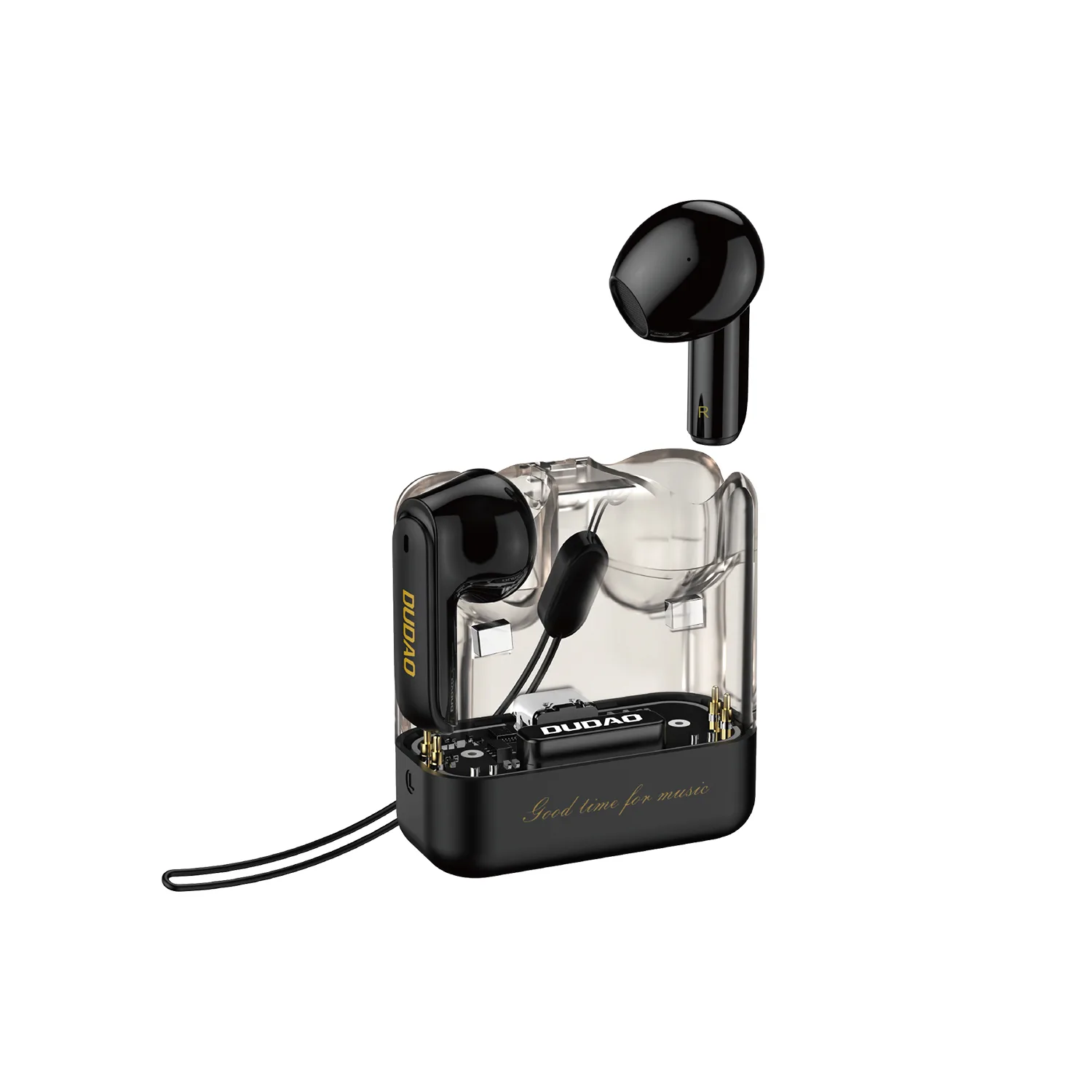 Dudao U18Pro Bluetooth 5.3 vezeték nélküli TWS fülhallgató, fekete