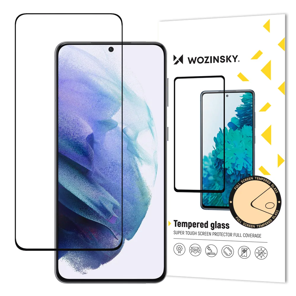 9H edzett üveg a Samsung Galaxy S23+ teljes kijelzőjéhez, fekete Full Glue kerettel
