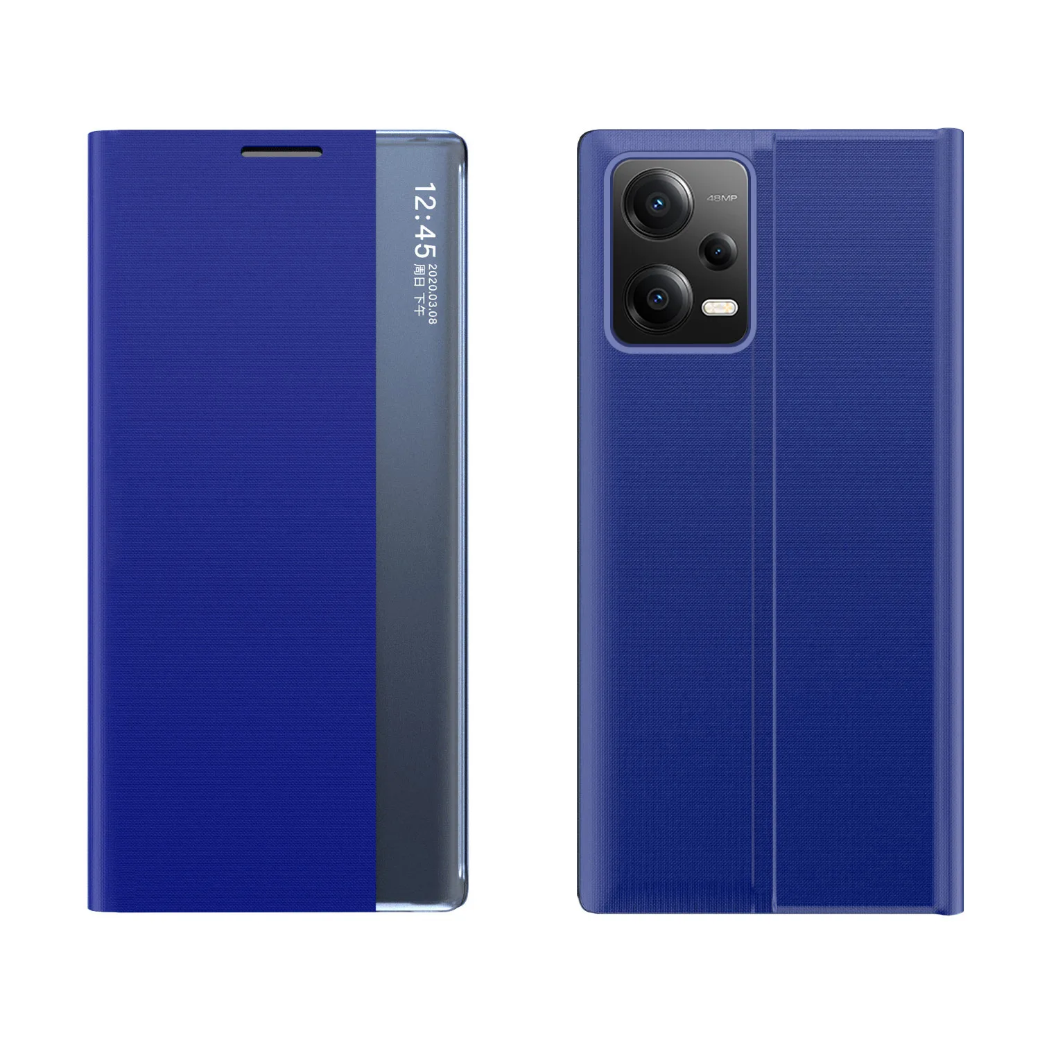 Flip tok állvánnyal a Xiaomi Redmi Note 12 Pro+ New Sleep Case készülékhez, kék