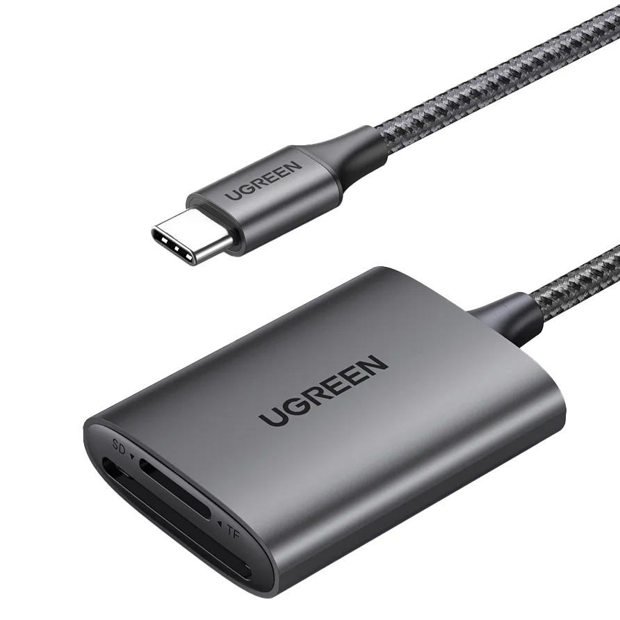SD, microSD, MMC, TF, USB-C 5 Gb/s kártyaolvasó – szürke
