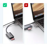 Czytnik kart SD microSD MMC TF USB-C 5Gb/s - szary 2