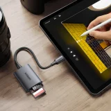 Czytnik kart SD microSD MMC TF USB-C 5Gb/s - szary 4