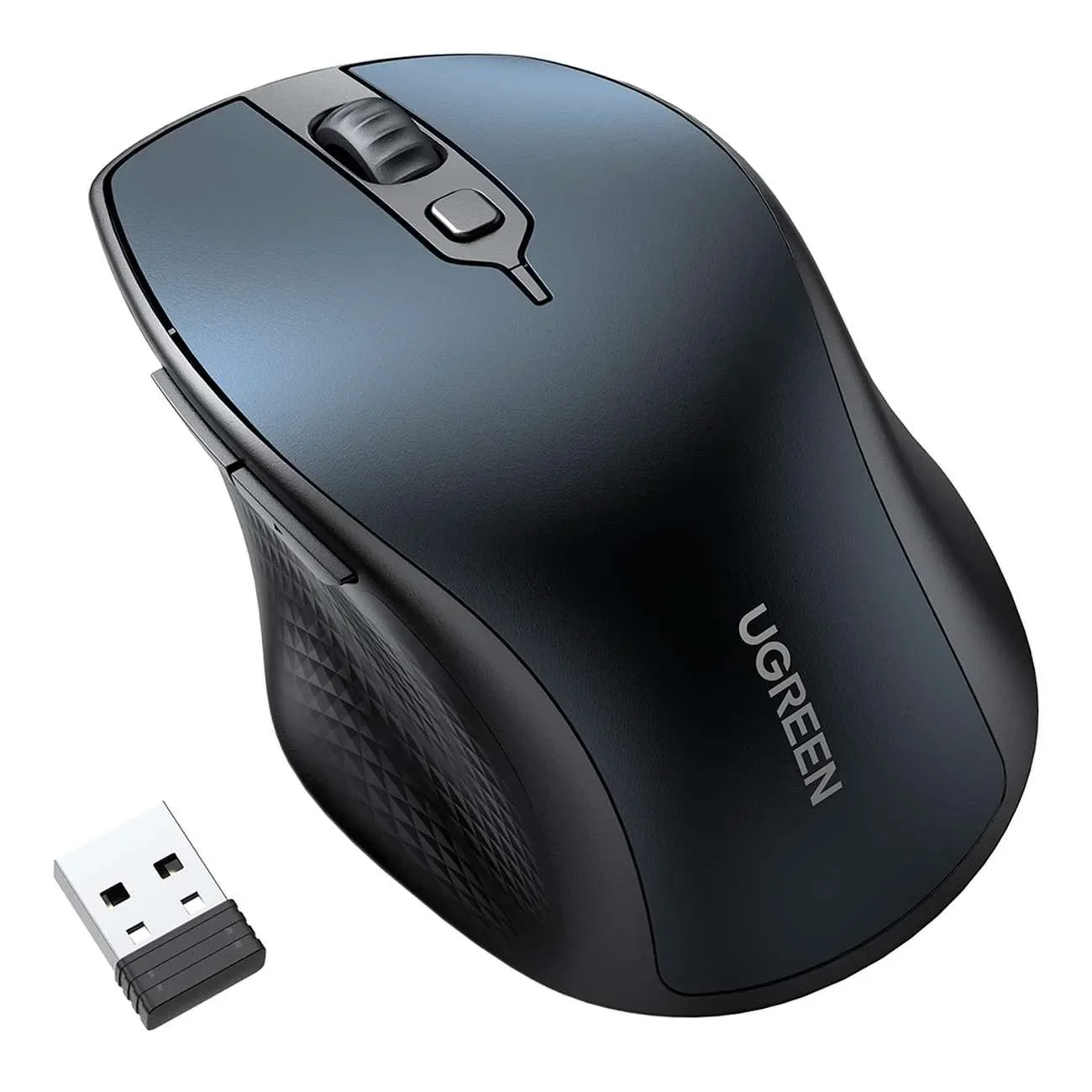 Ergonomski bežični miš za računalo MU101 Bluetooth 2,4 GHz, plavi
