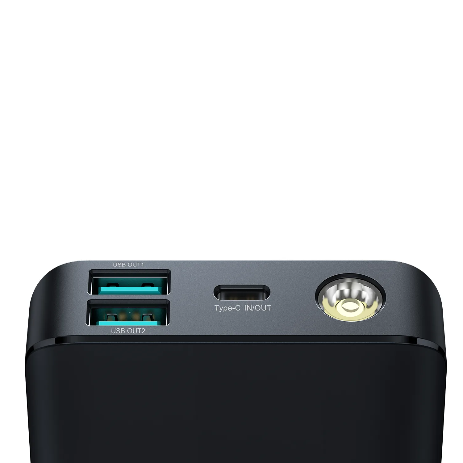 2-in-1-Powerbank 10000 mAh 30 W LED-Taschenlampe USB USB-C Schwarz 3