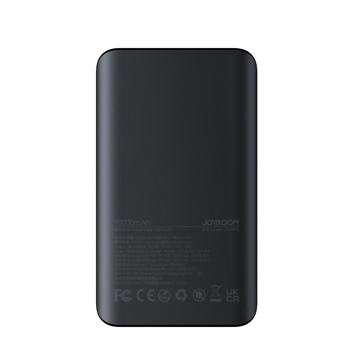 2-in-1-Powerbank 10000 mAh 30 W LED-Taschenlampe USB USB-C Schwarz 9