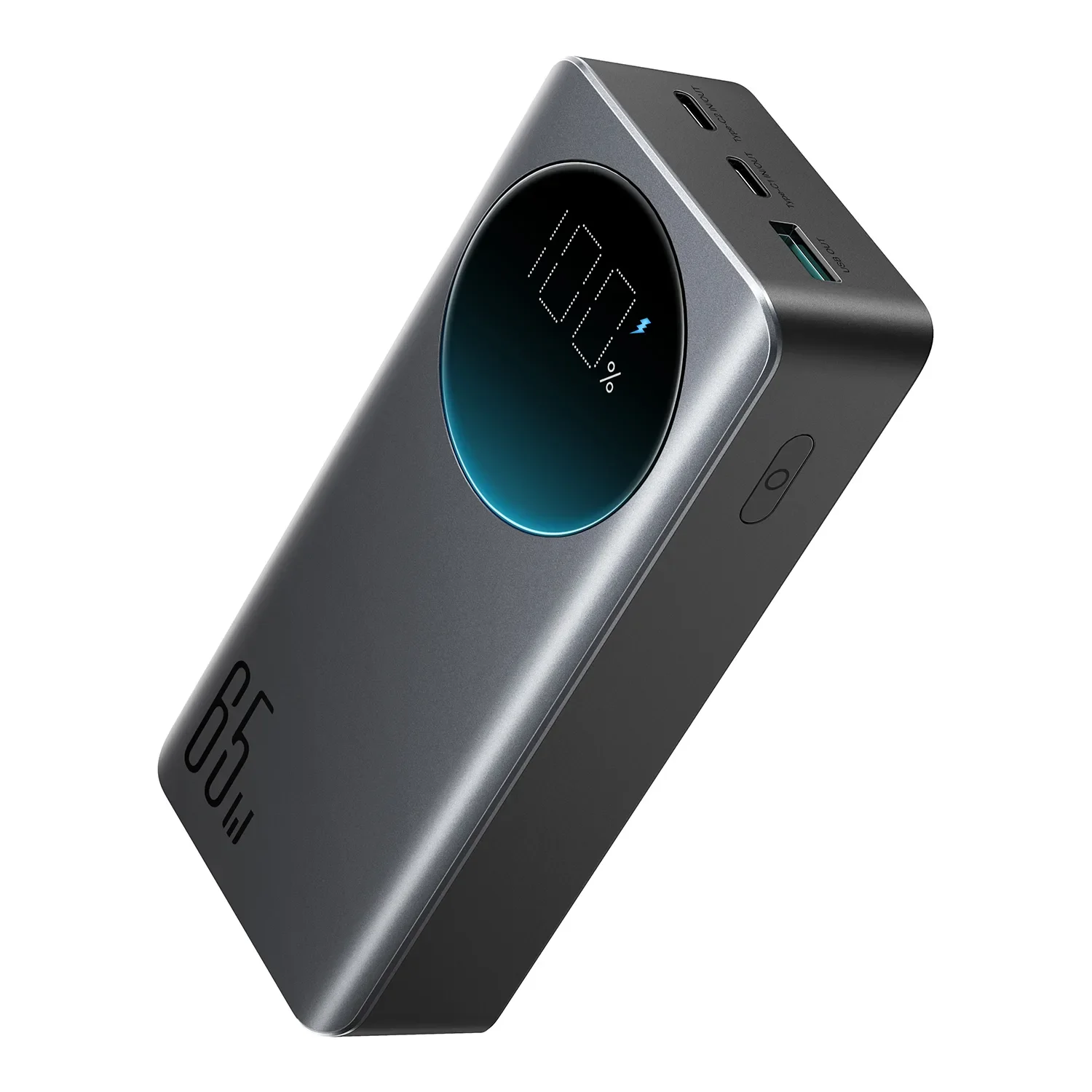 30.000 mAh 65W 3A digitalna power banka USB/USB-C, crna 30.000 mAh 65W 3A digitalna power banka USB/USB-C, crna